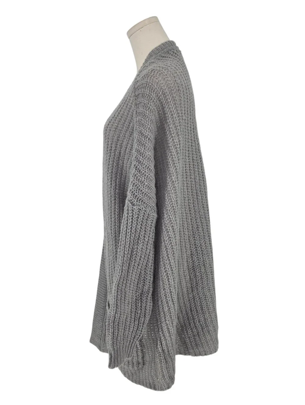 Free People Weekend Escape Cardigan Size S Gray Alpaca Wool Oversized